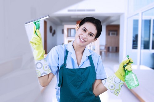 Charity reuse partnership for cleaning equipment and textiles
